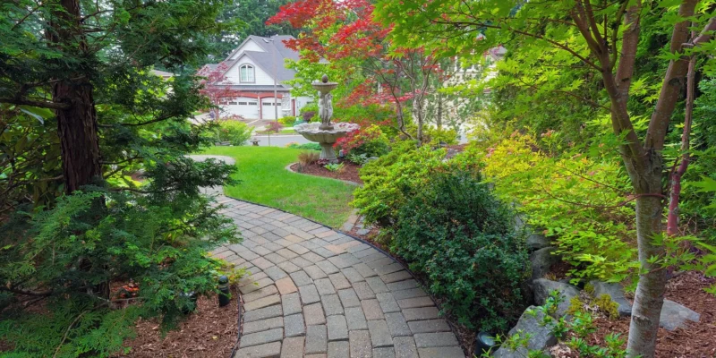 damaged patio and pavers from poor drainage in a Vancouver yard